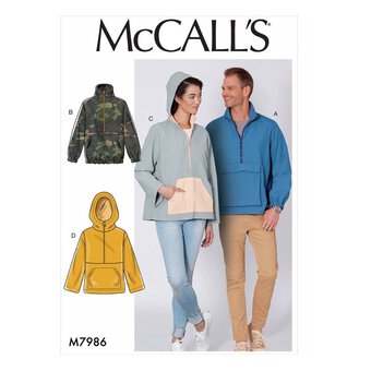 McCall’s Men’s Jackets Sewing Pattern M7986 (XL-XXXL)
