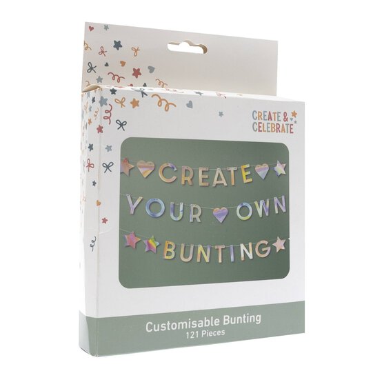 Create & Celebrate Iridescent Customisable Bunting  image number 5