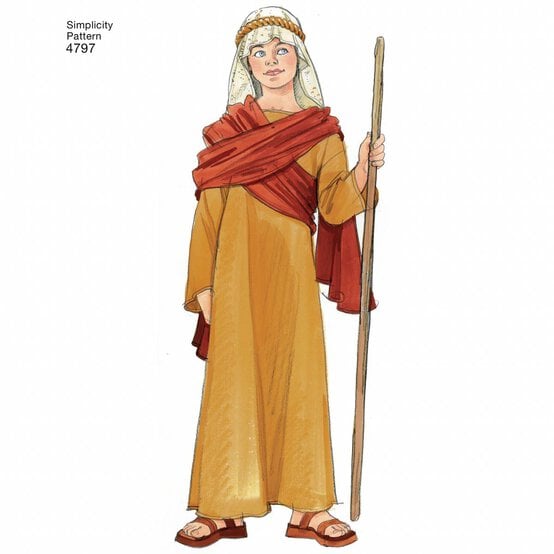 Simplicity Kids&rsquo; Nativity Costume Sewing Pattern 4797 image number 4