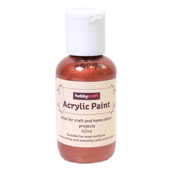 Copper Metallic Home Craft Acrylic Paint 60ml image number 1
