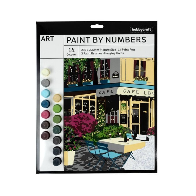 Cafe Scene Paint by Numbers image number 1