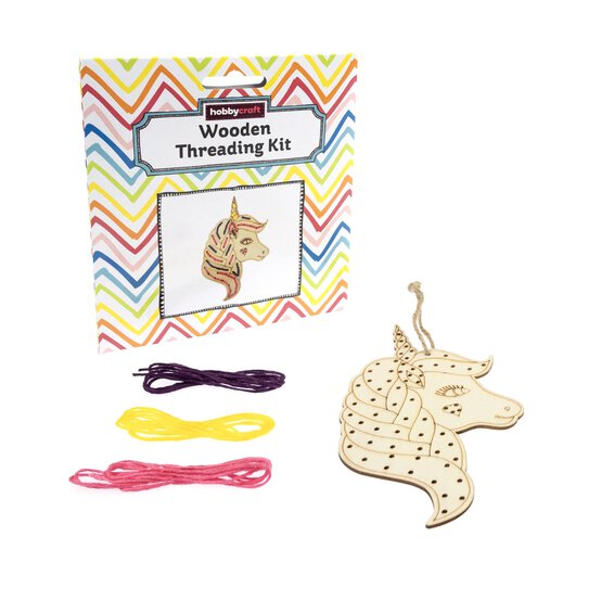 Unicorn Head Wooden Threading Kit image number 2