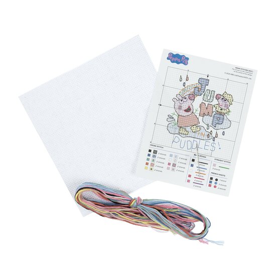 Peppa Pig and Puddles Mini Cross Stitch Kit image number 2