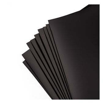 Sizzix Surfacez Black Gloss Shrink Plastic 10 Sheets