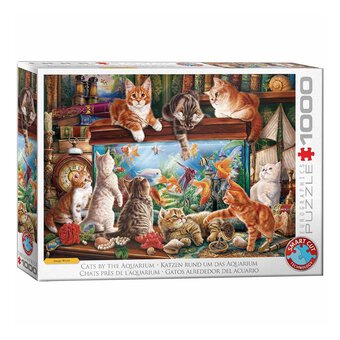 Eurographics Cats by the Aquarium Jigsaw Puzzle 1000 Pieces