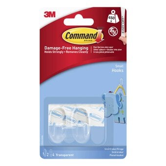 Command Small Clear Hooks with Clear Strips 2 Pack