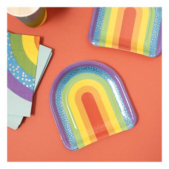 Create & Celebrate Rainbow Paper Plates 6 Pack