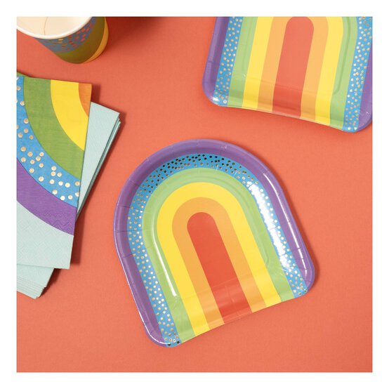 Create & Celebrate Rainbow Paper Plates 6 Pack image number 2