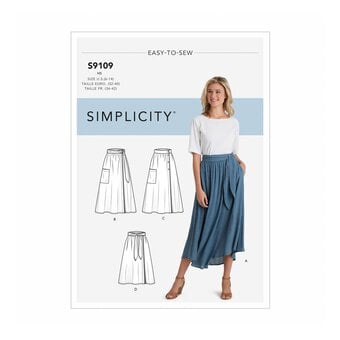 Simplicity Wrap Skirt Sewing Pattern S9109 (16-24)