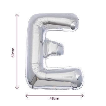 Extra Large Silver Foil Letter E Balloon image number 2