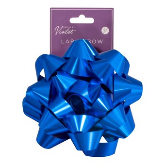 Large Blue Gift Bow