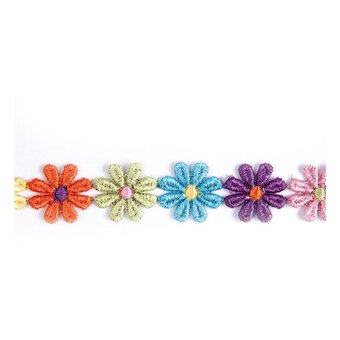 Multicolour 25mm Guipre Daisy Lace Trim by the Metre