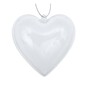 Hanging Plastic Fillable Heart Decoration 8cm image number 3