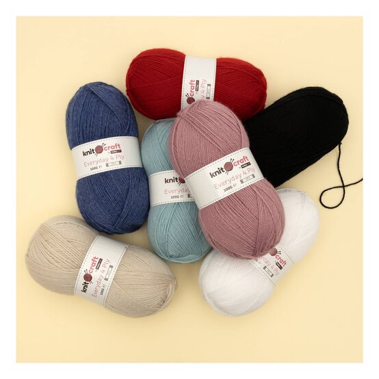 Knitcraft Red Everyday 4 Ply Yarn 100g image number 4