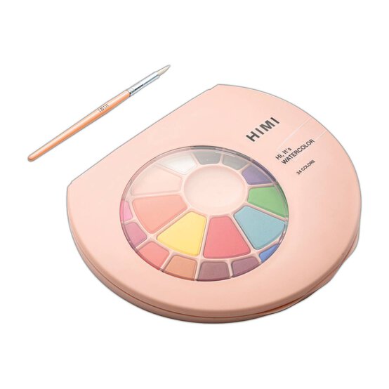 HIMI Pink Solid Watercolour Pan Set 24 Pack image number 5