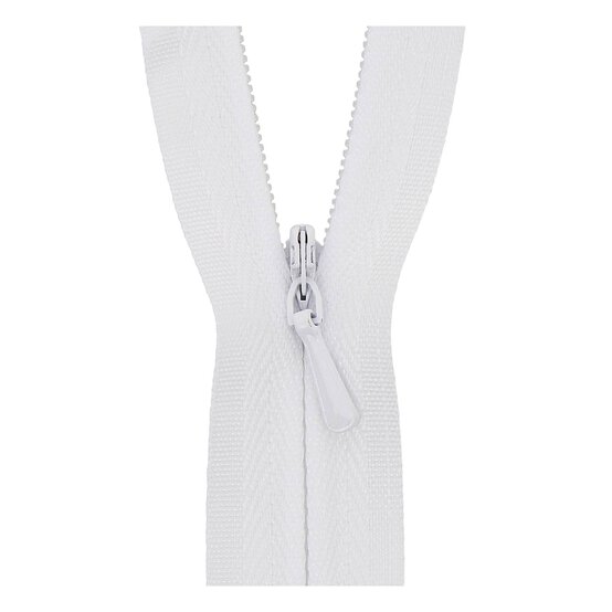 Milward White Nylon Closed-End Concealed Zip 40cm image number 1