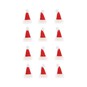 Santa Hat Stickers 12 Pack  image number 1