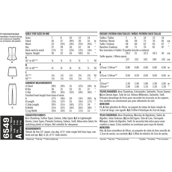 New Look Girls' Separates Sewing Pattern 6549 image number 3