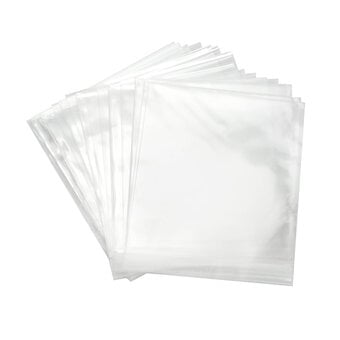 Anita’s Clear Square Plastic Card Bags 6 x 6 Inches 50 Pack 