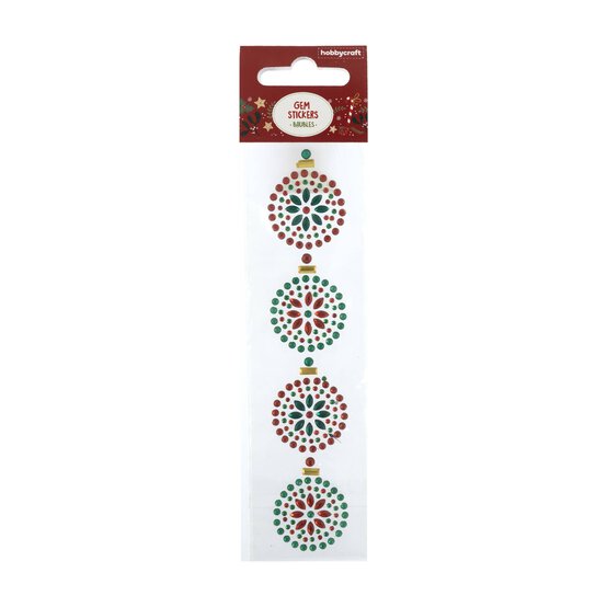 Bauble Gem Stickers 4 Pack image number 4