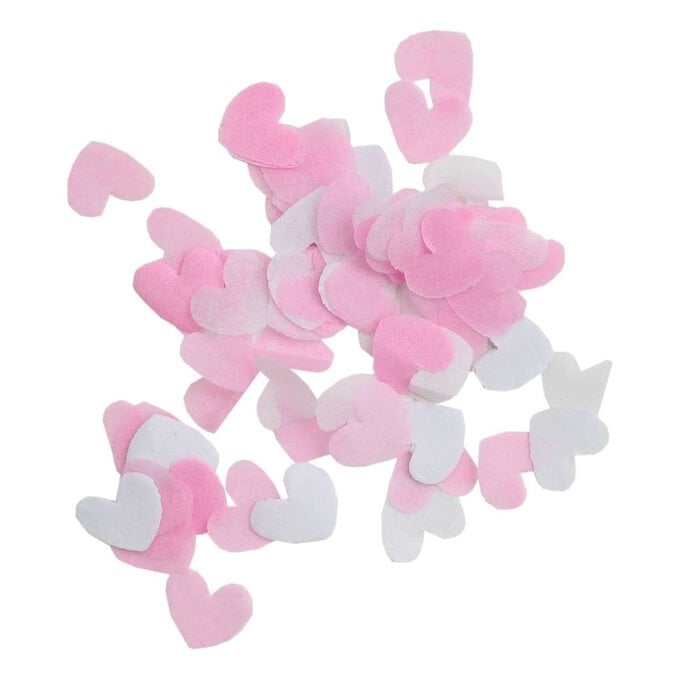Pink Biodegradable Confetti Hearts 13g image number 1