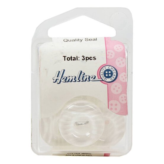 Hemline White Novelty Patterned Button  3 Pack image number 2
