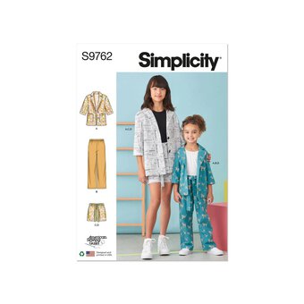 Simplicity Children's Jacket, Trousers and Shirts  Sewing Pattern S9762 (HH 3-6)