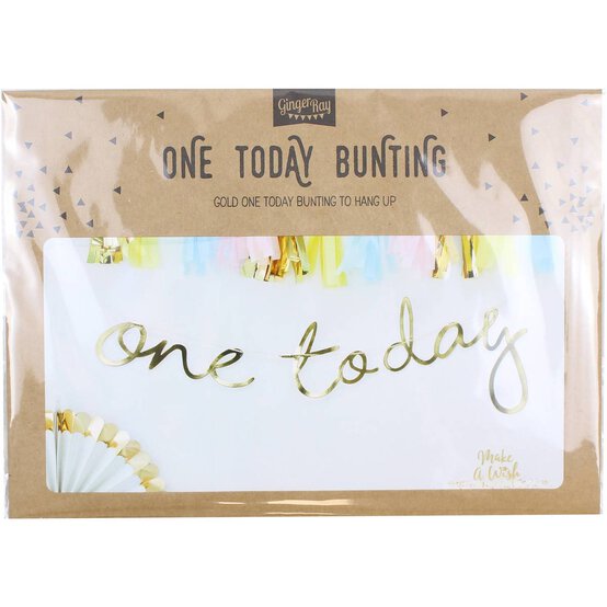Ginger Ray Gold One Today Bunting 1.5m image number 3