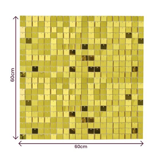 Create & Celebrate Gold Shimmer Wall Tiles 4 Pack image number 5