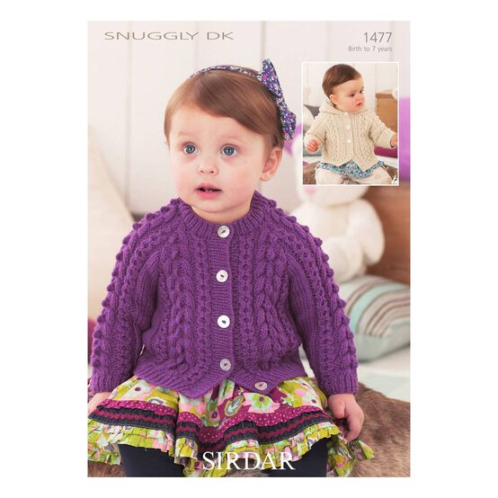Sirdar Snuggly DK Cardigans Digital Pattern 1477 image number 1