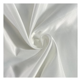 Ivory Duchess Satin Fabric by the Metre