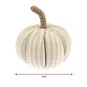 White Cotton Striped Pumpkin 9cm image number 4