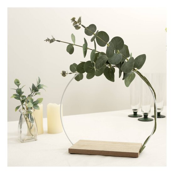 Metal Ring with Wooden Base 26cm x 8cm x 24cm image number 2