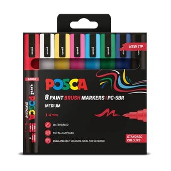 Uni-ball Posca Standard PC-5BR Marker Pens 8 Pack