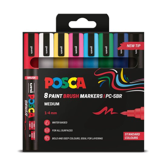 Uni-ball Posca Standard PC-5BR Marker Pens 8 Pack image number 1