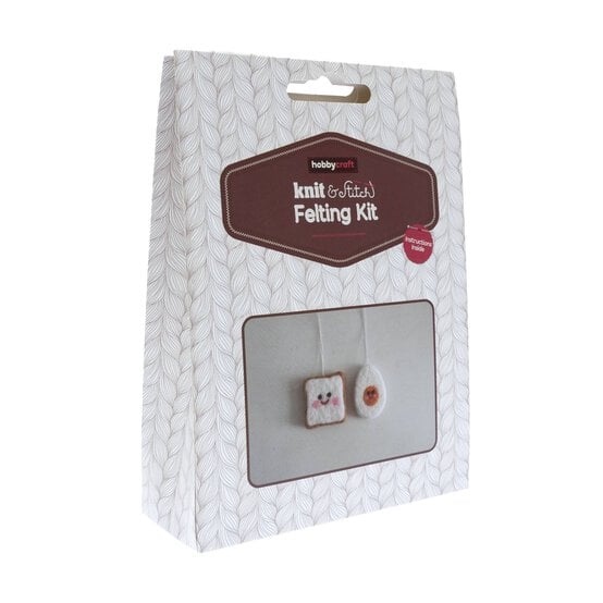 Egg and Toast Felting Kit 2 Pack image number 1