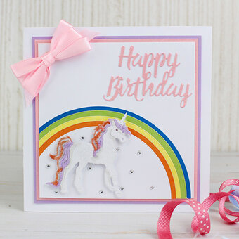 How to Make a Die Cut Unicorn Birthday Card