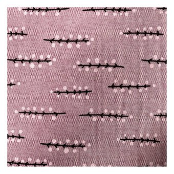 Branches on Pink Polycotton Print Fabric by the Metre