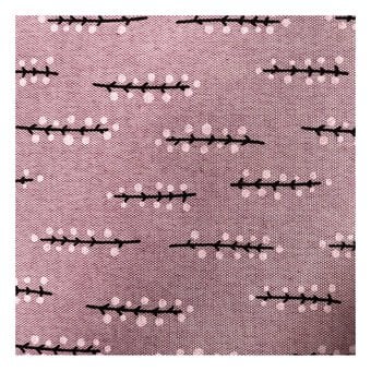 Branches on Pink Polycotton Print Fabric by the Metre