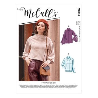 McCall’s Wythe Tops Sewing Pattern M8144 (XS-XXL)