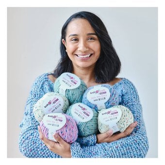 Knitcraft Purple Print Join the Dots Yarn 100g  image number 5