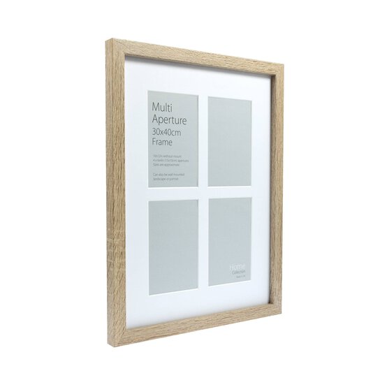 Light Oak Effect Multi Aperture Frame 30cm x 40cm image number 1
