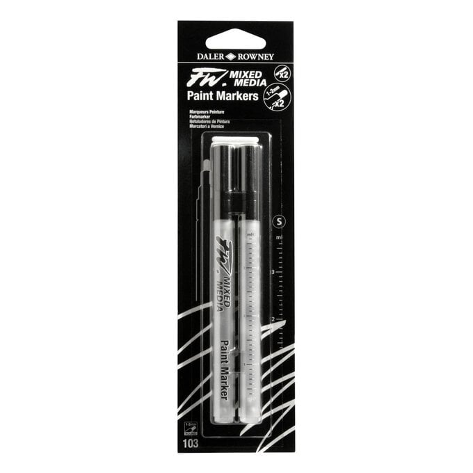 Daler-Rowney FW Small Round Mixed Media Markers and Nibs 1-2mm 2 Pack image number 1
