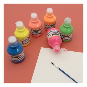 Neon Ready Mixed Paint 150ml 6 Pack