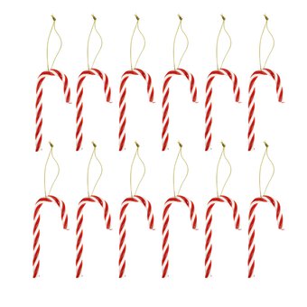 Candy Cane Decorations 12 Pack 