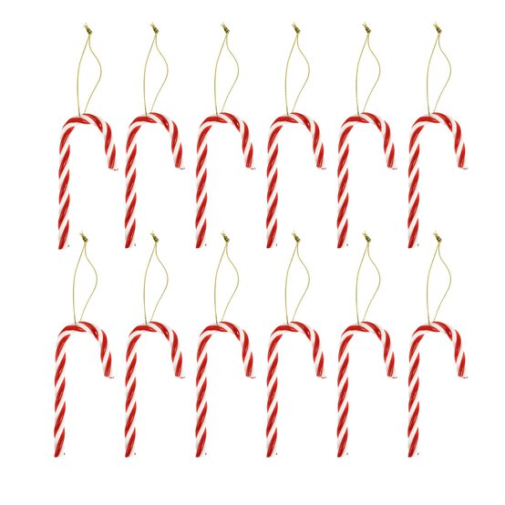 Candy Cane Decorations 12 Pack  image number 1
