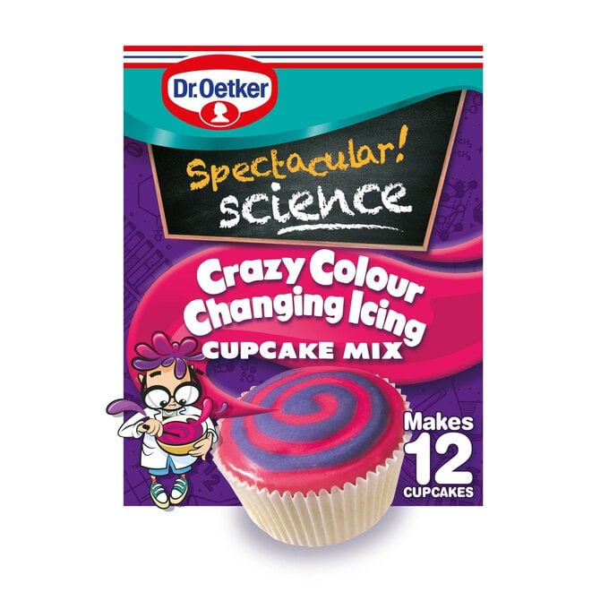 Dr. Oetker Spectacular Science Colour-Changing Cupcake Mix 295g image number 1