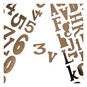 Bronze Metallic Alphabet Stickers 100 Pieces  image number 3