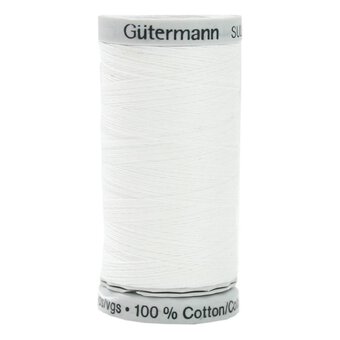 Gutermann White Sulky Cotton Thread 30 Weight 300m (1001)