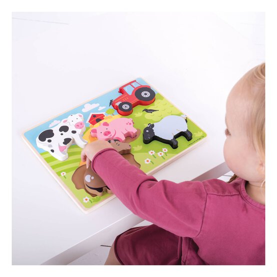 Bigjigs Chunky Wooden Farm Puzzle image number 2
